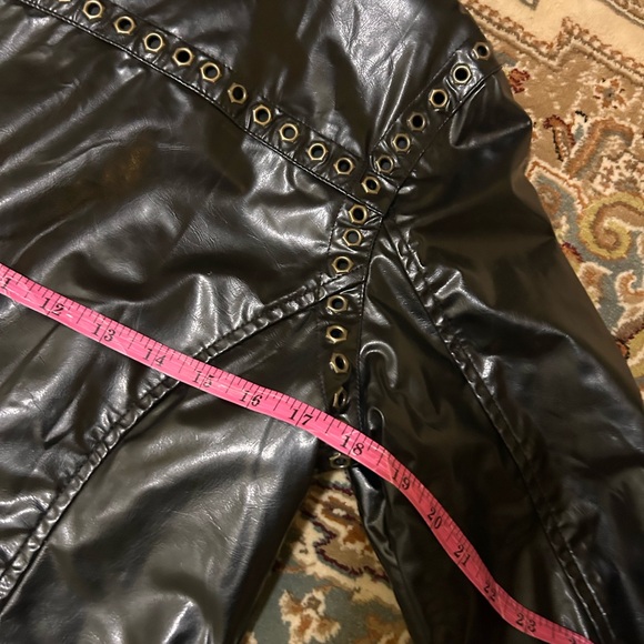 y2k Black Studded Women's leather Jacket - Picture 6 of 6